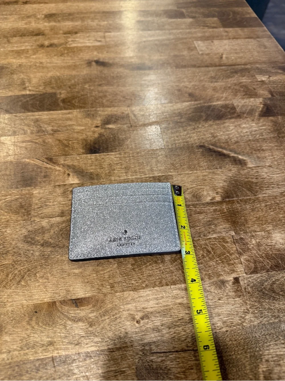 Kate Spade New York Glimmer Small Slim Cardholder Silver